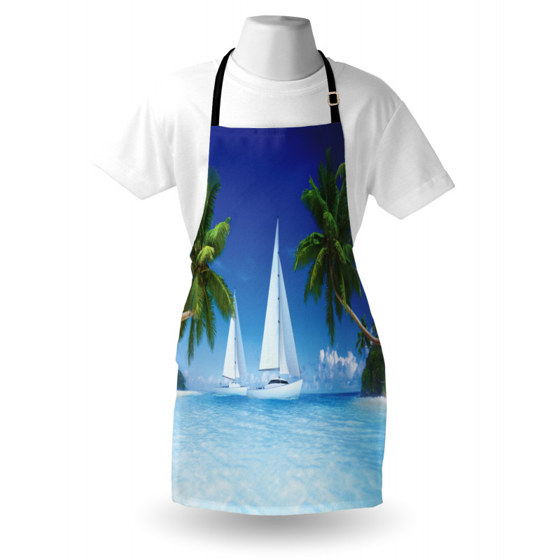 Palm Trees and Sailboats Apron