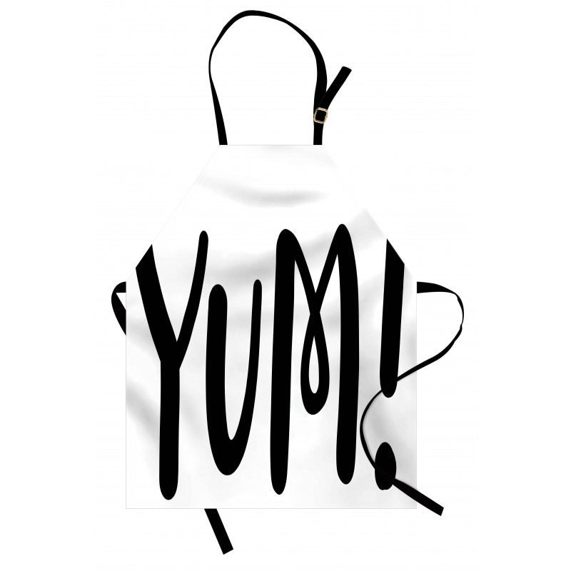 Simplistic Text in Monochrome Apron