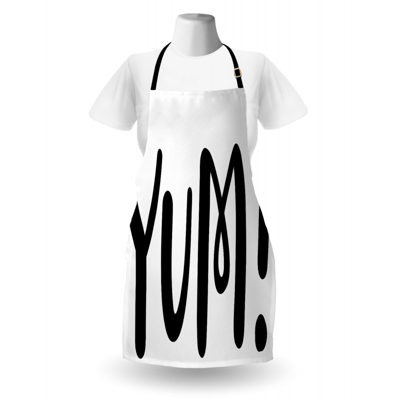 Simplistic Text in Monochrome Apron