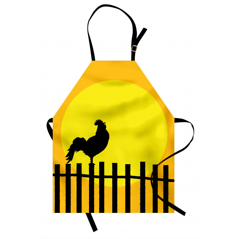 Rooster Silhouette Sunrise Apron