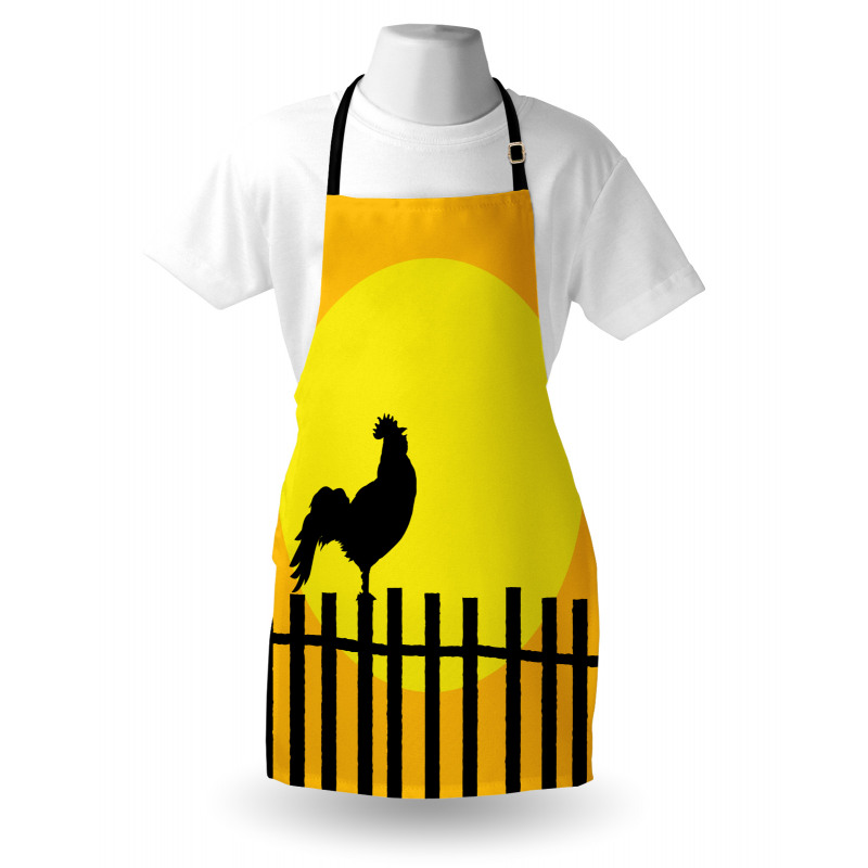 Rooster Silhouette Sunrise Apron