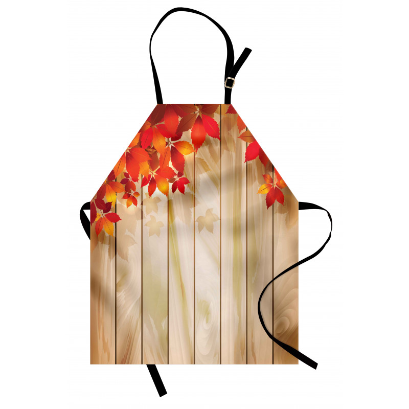 Autumn Orange Tones Leaves Apron