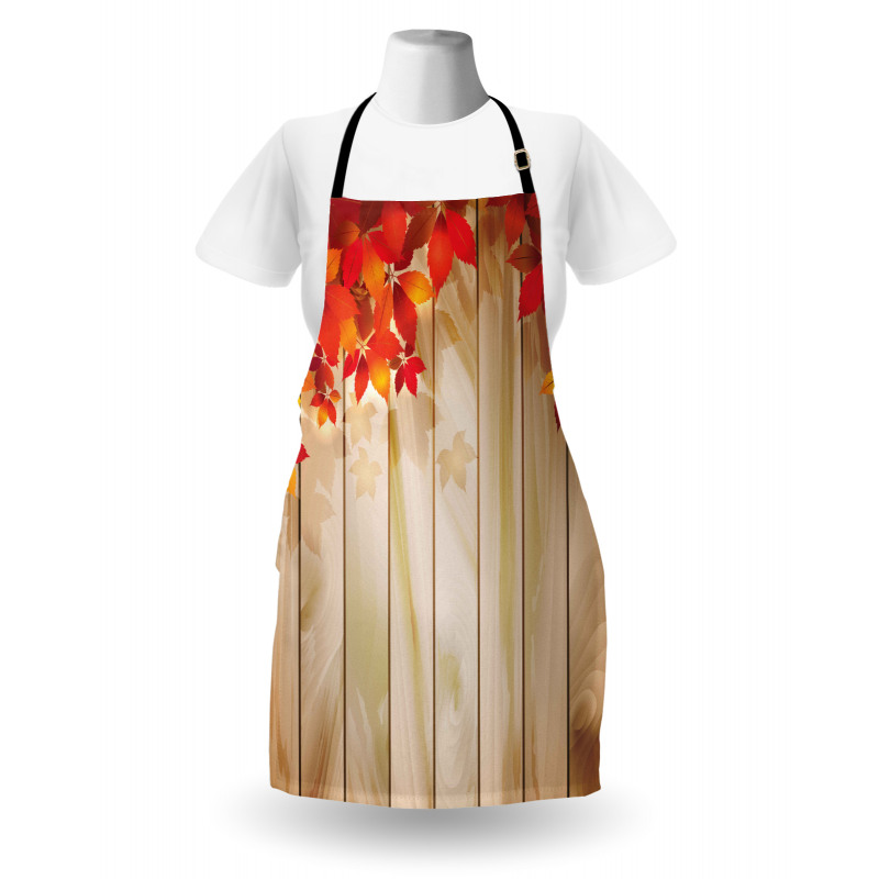 Autumn Orange Tones Leaves Apron