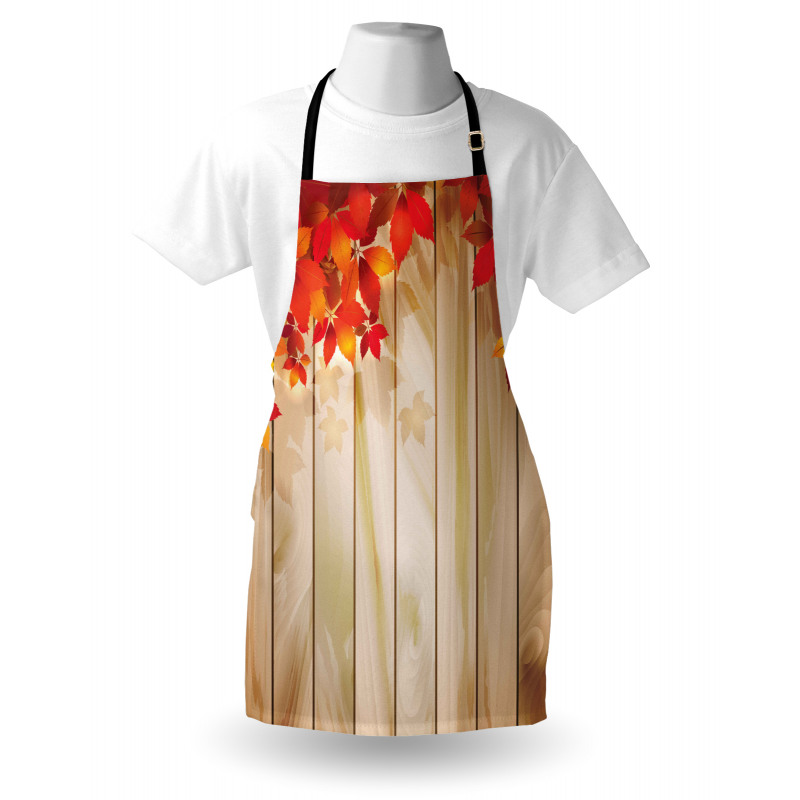 Autumn Orange Tones Leaves Apron