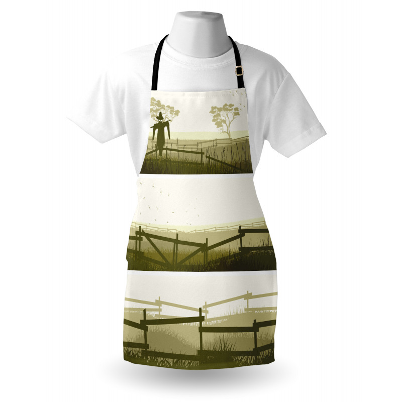 Farm Fields Scarecrow Grass Apron