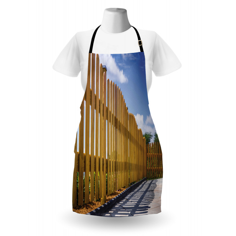 Terrace in Summer Day Sky Apron