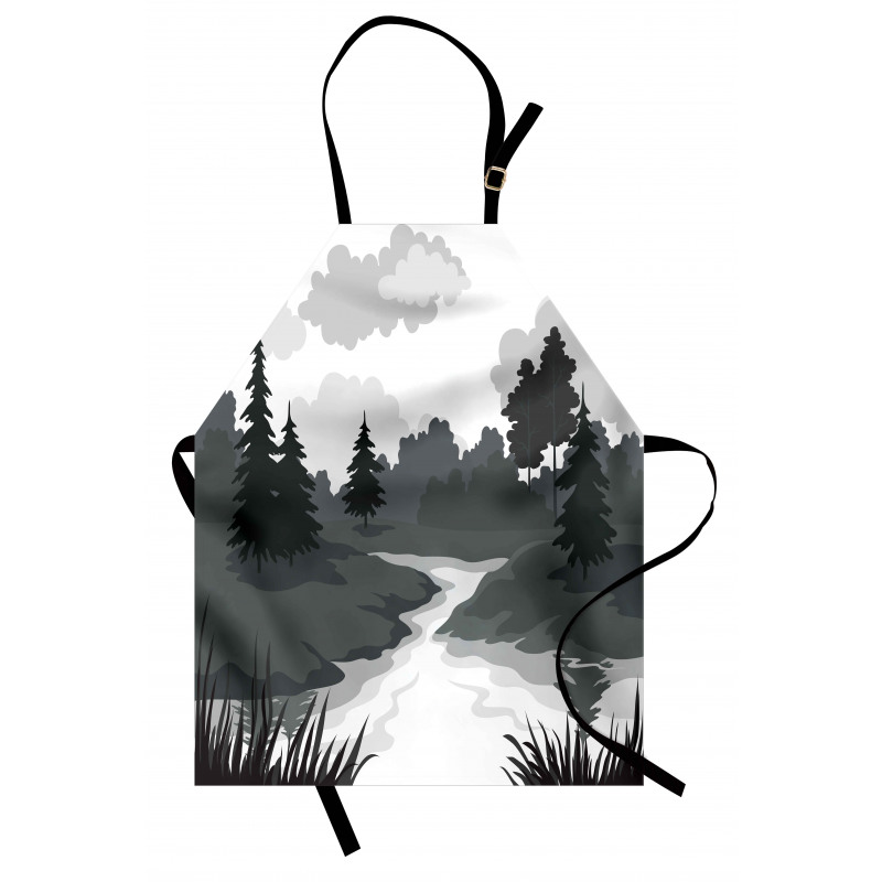 Greyscale Landscape Apron