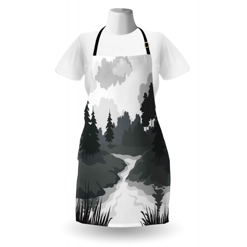 Greyscale Landscape Apron