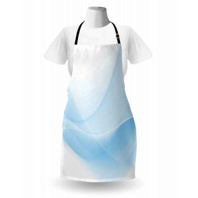 Flowing Wavy Effect Print Apron