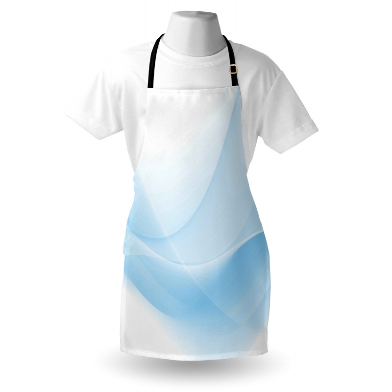 Flowing Wavy Effect Print Apron