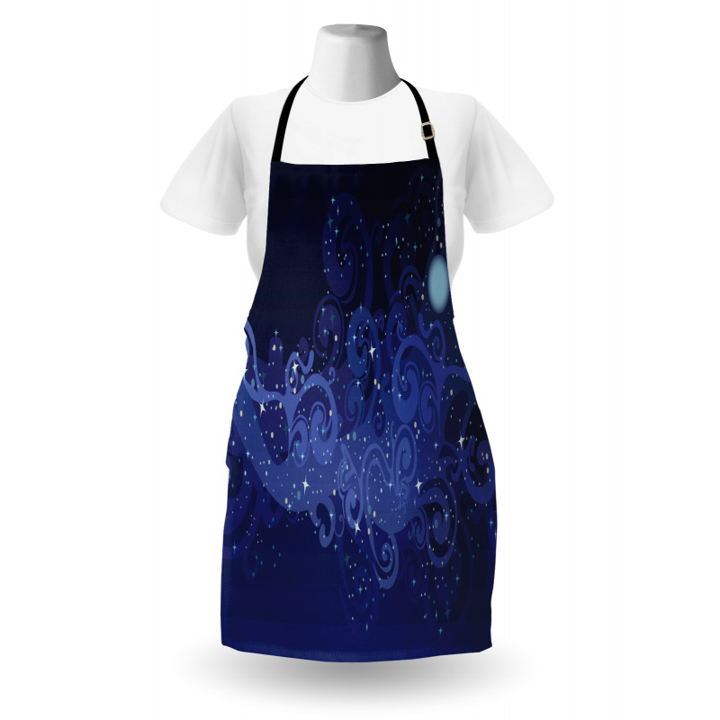 Abstract Starry Night Moon Apron