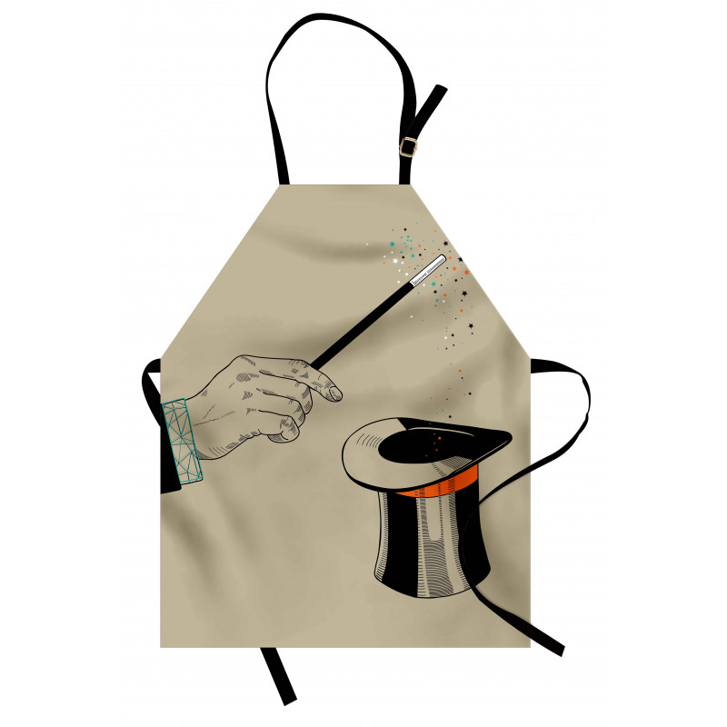 Magician Magic Wand and Hat Apron