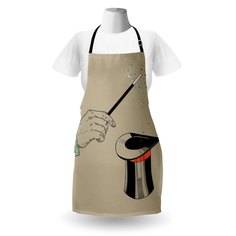 Magician Magic Wand and Hat Apron