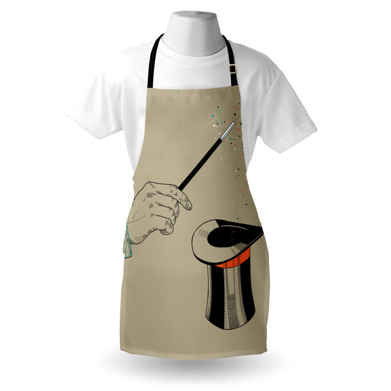 Magician Magic Wand and Hat Apron