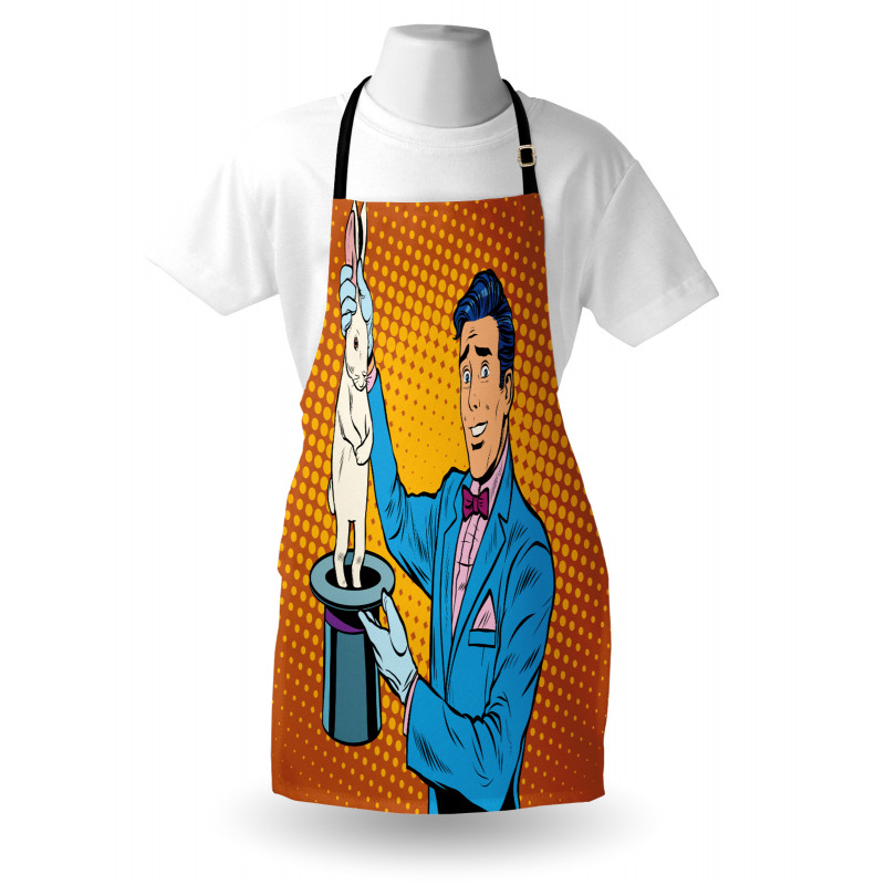 Magician Rabbit Pop Art Retro Apron