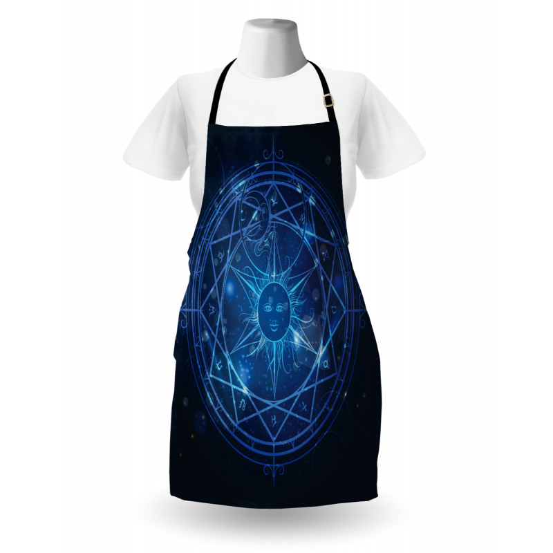 Alchemy Magic Circle Sun Face Apron