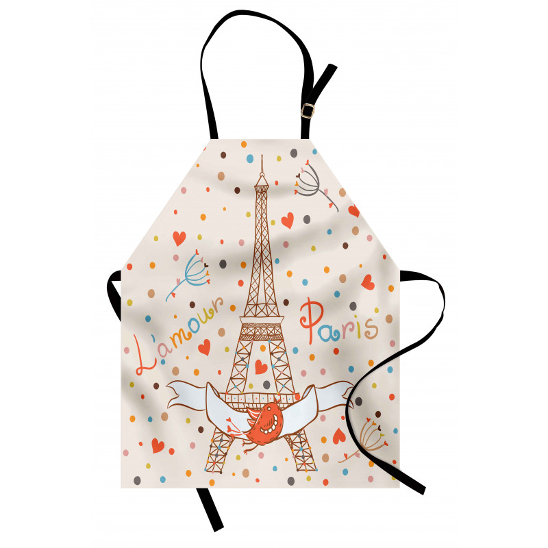 Eiffel Love Birds Apron