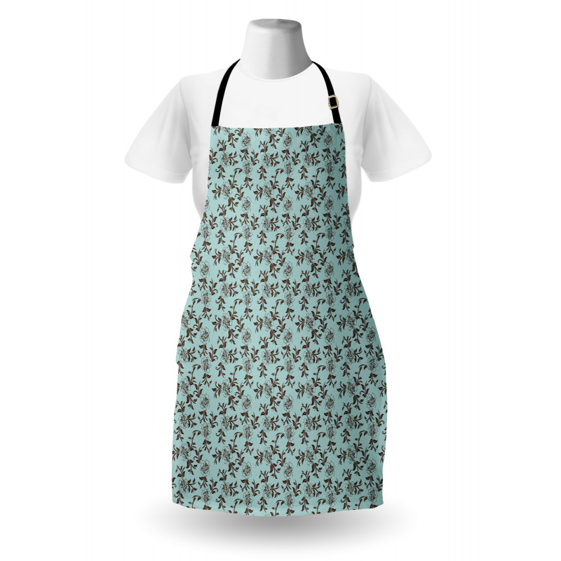 Curly Branches of Flowers Apron