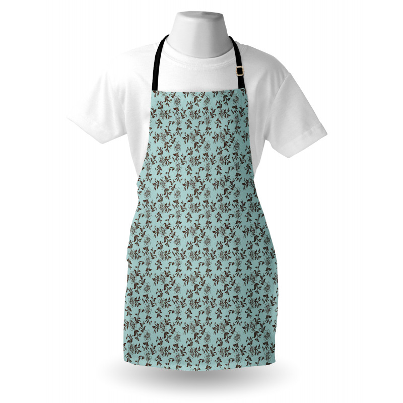 Curly Branches of Flowers Apron