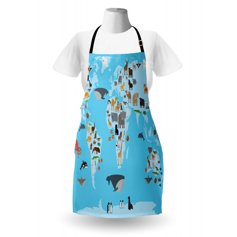 Guide Animals World Map Apron