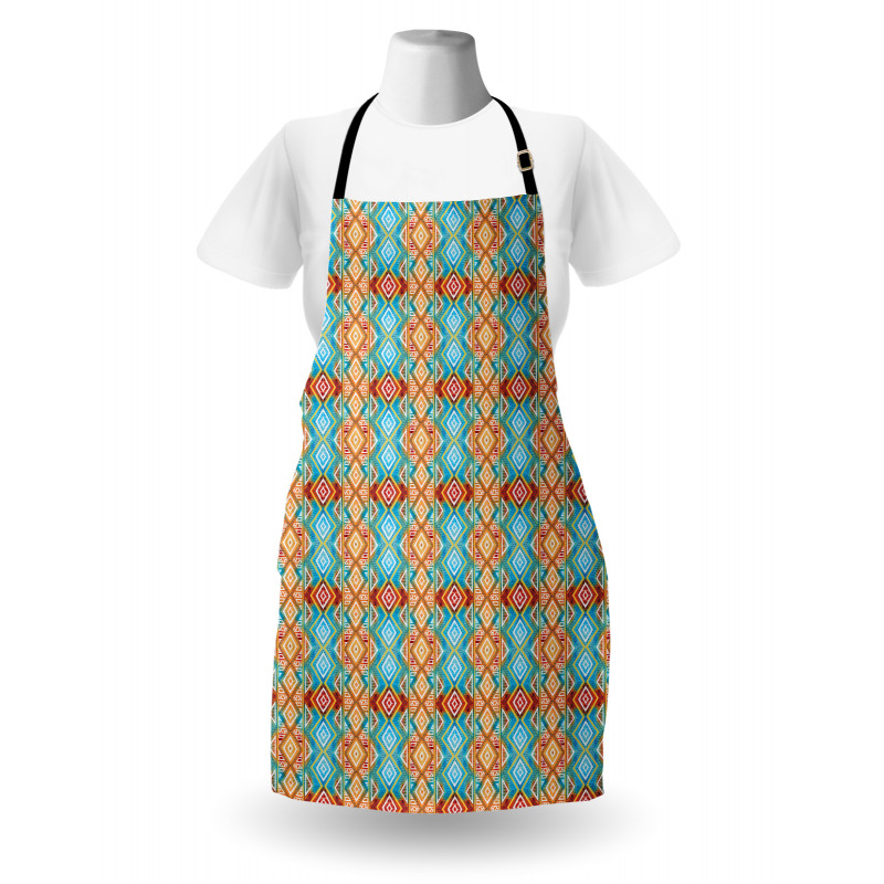 Colorful Tie Dye Geometric Apron