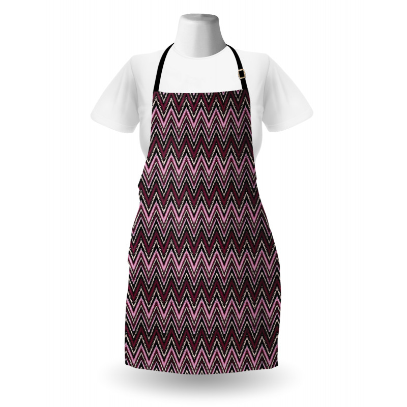 Abstract Bold Zigzags Art Apron