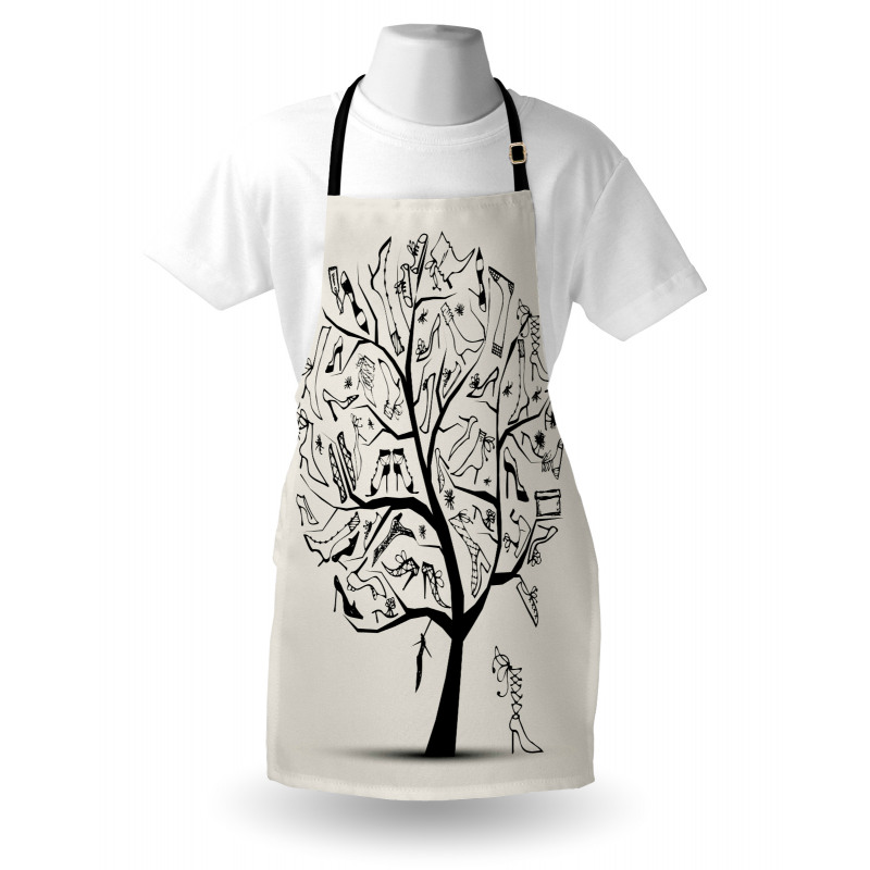 Tree of Shoes Fashion Apron