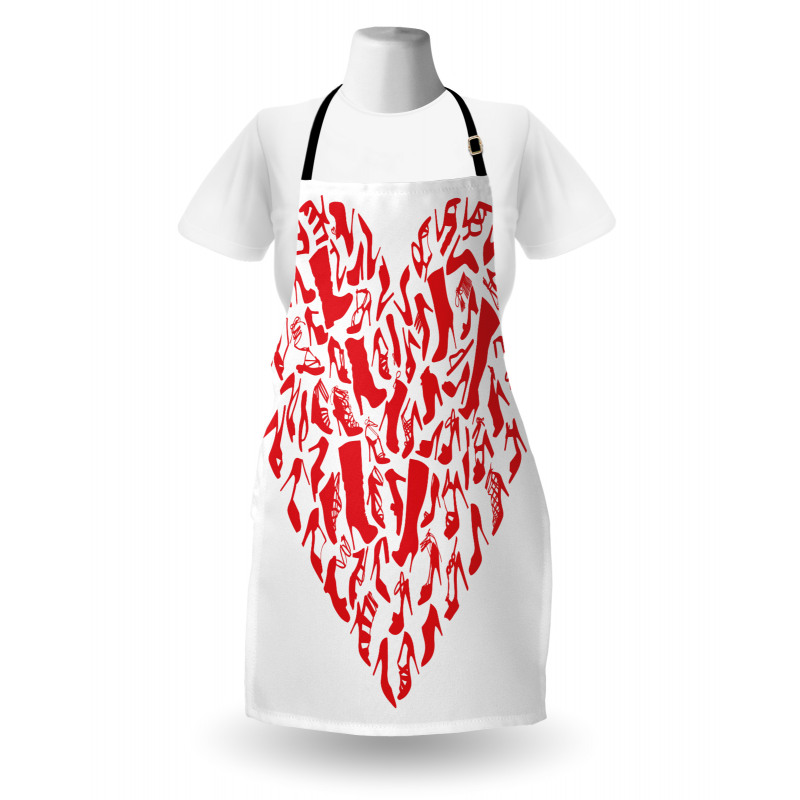 Heart Shoe Silhouettes Apron