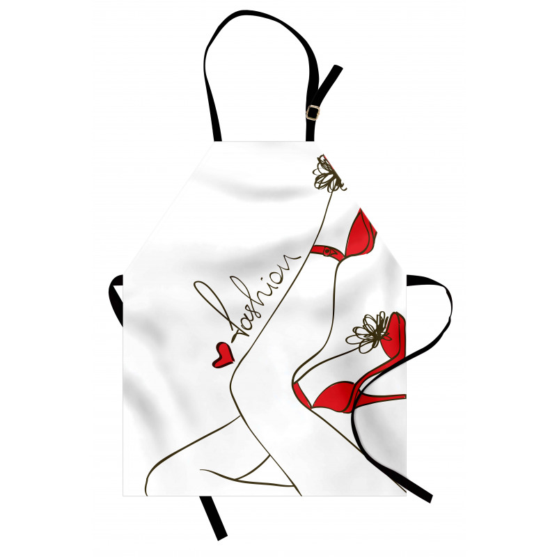 Fashion Lettering Legs Apron