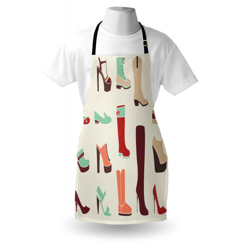 Flat and High Heel Shoes Apron