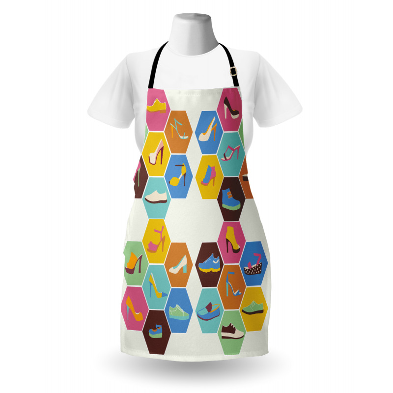 Shoe in Hexagons Apron