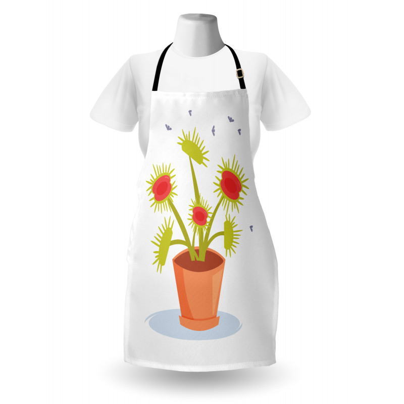 Plant and Fly Silhouettes Apron