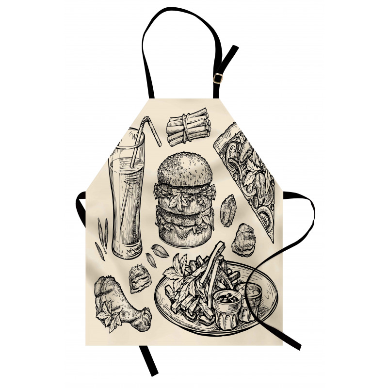 Pizza Burger Lemonade Apron