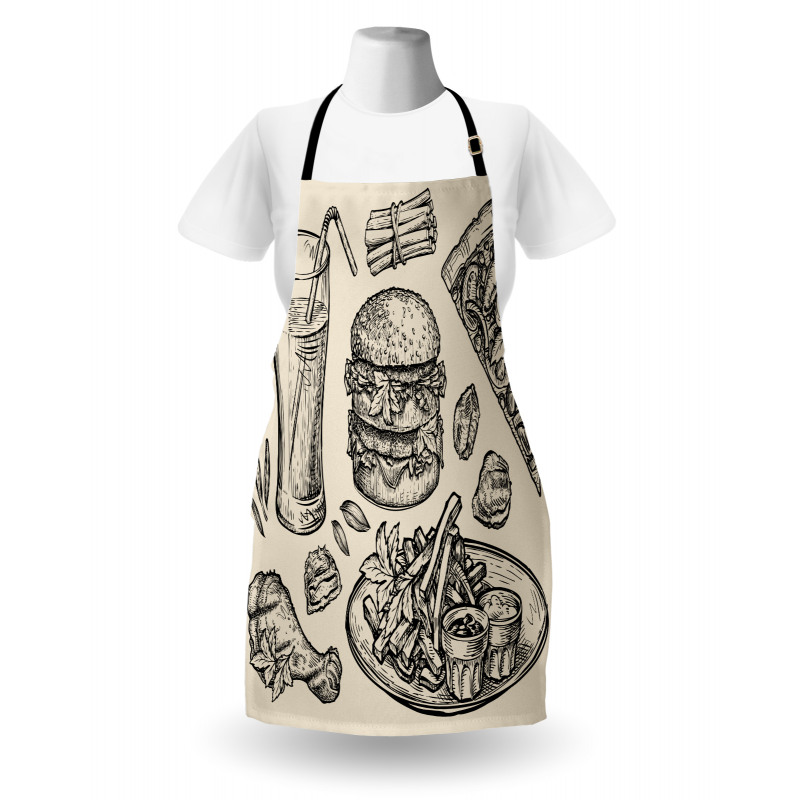 Pizza Burger Lemonade Apron