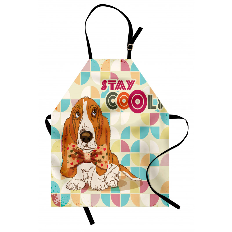 Basset Hound Dog with Bow Apron