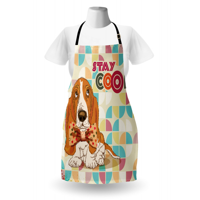 Basset Hound Dog with Bow Apron