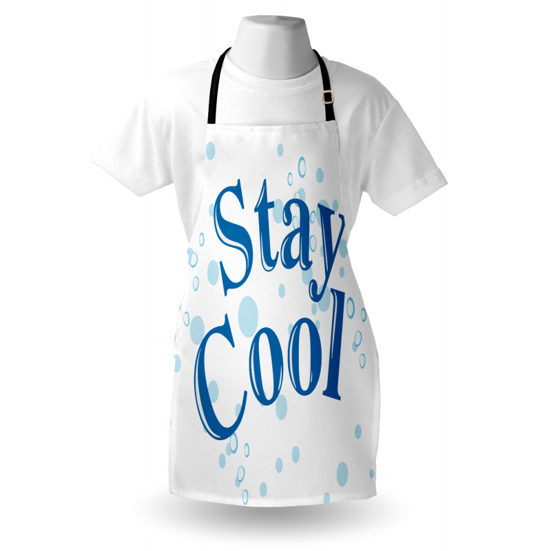 Blue Tones Words Bubbles Apron