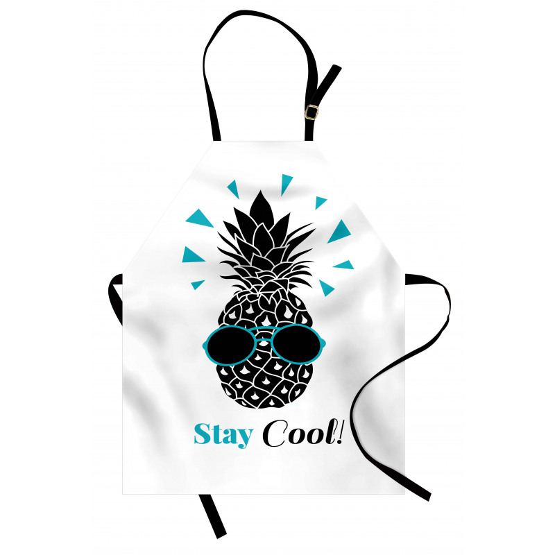 Words and Pineapple Print Apron