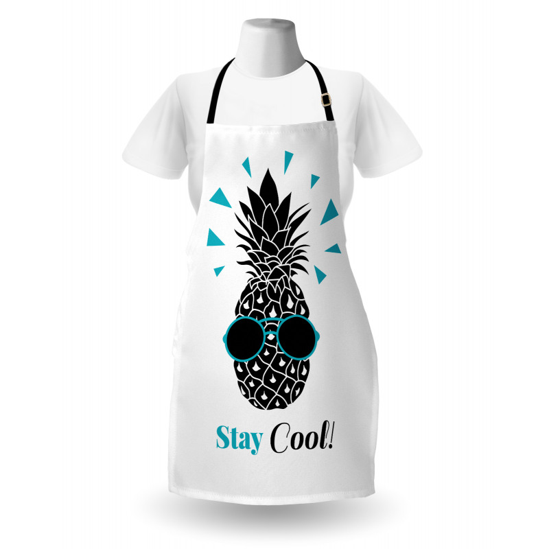 Words and Pineapple Print Apron