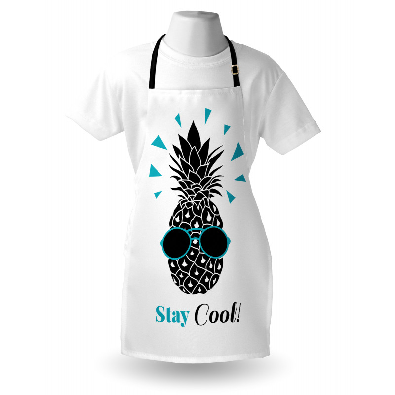 Words and Pineapple Print Apron