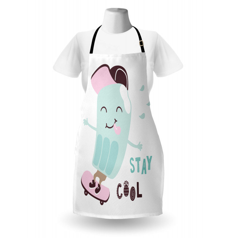 Funny Skateboard Popsicle Apron