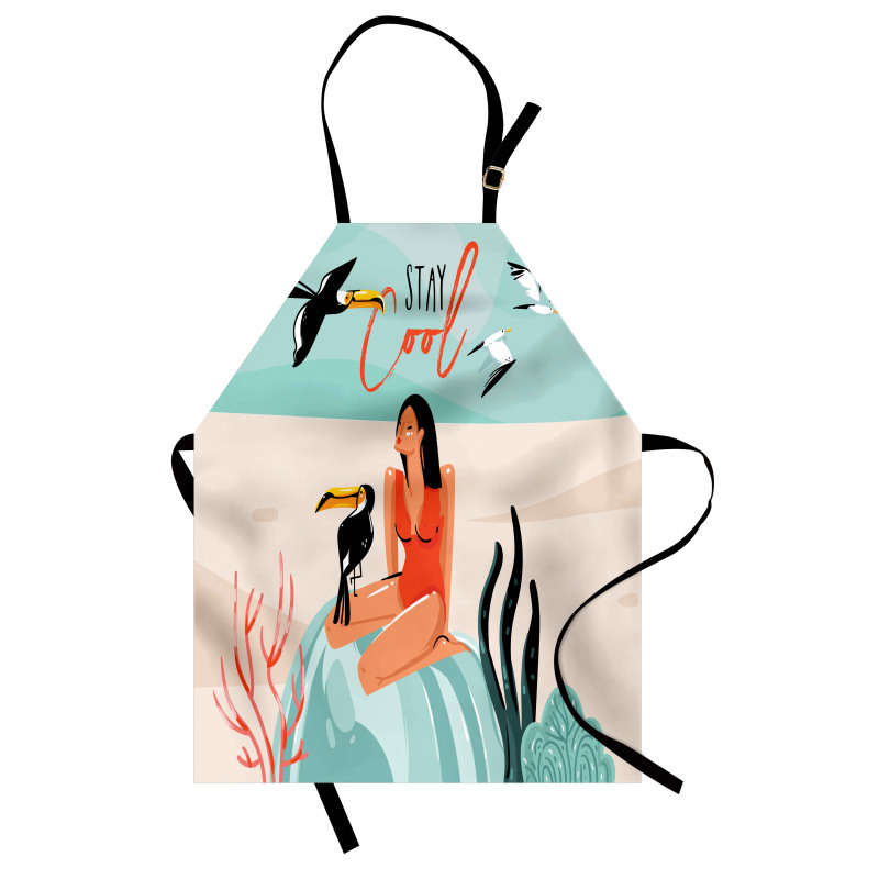 Summer Girl with Toucan Apron