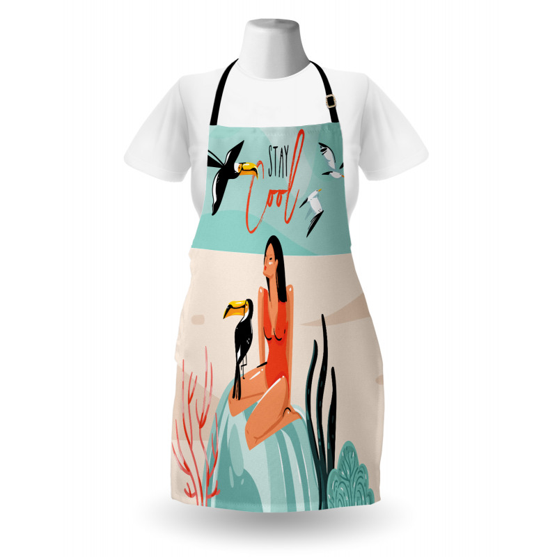 Summer Girl with Toucan Apron