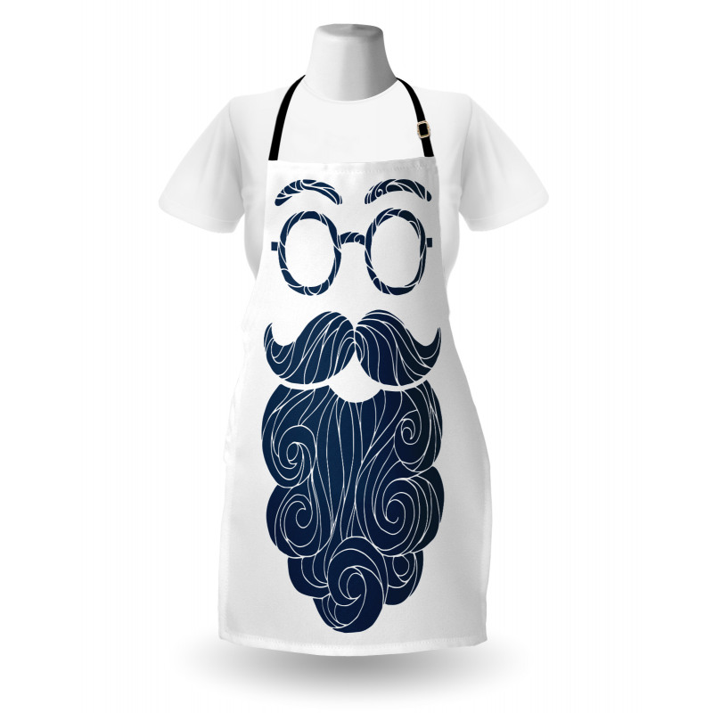 Hipster Fashion Beard Glasses Apron