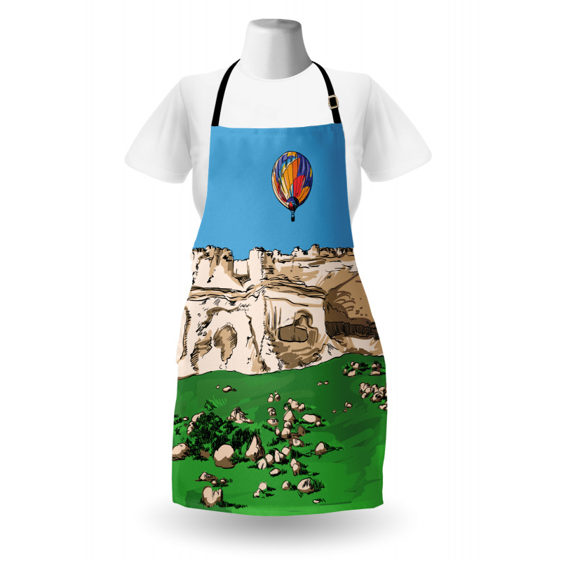 Mountains and Air Balloon Apron