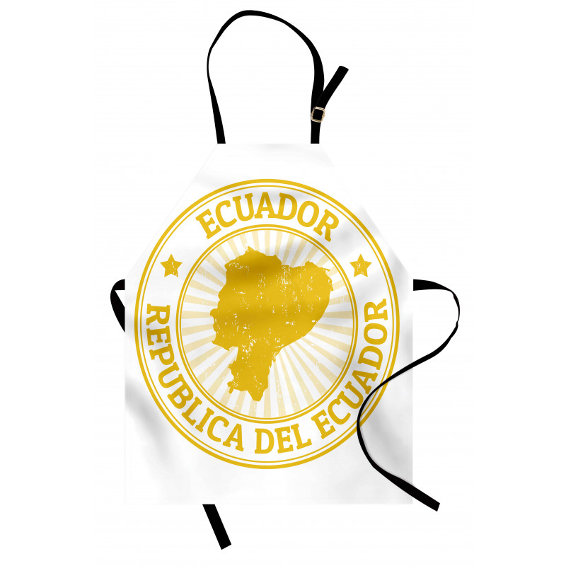 Retro Republica Del Ecuador Apron