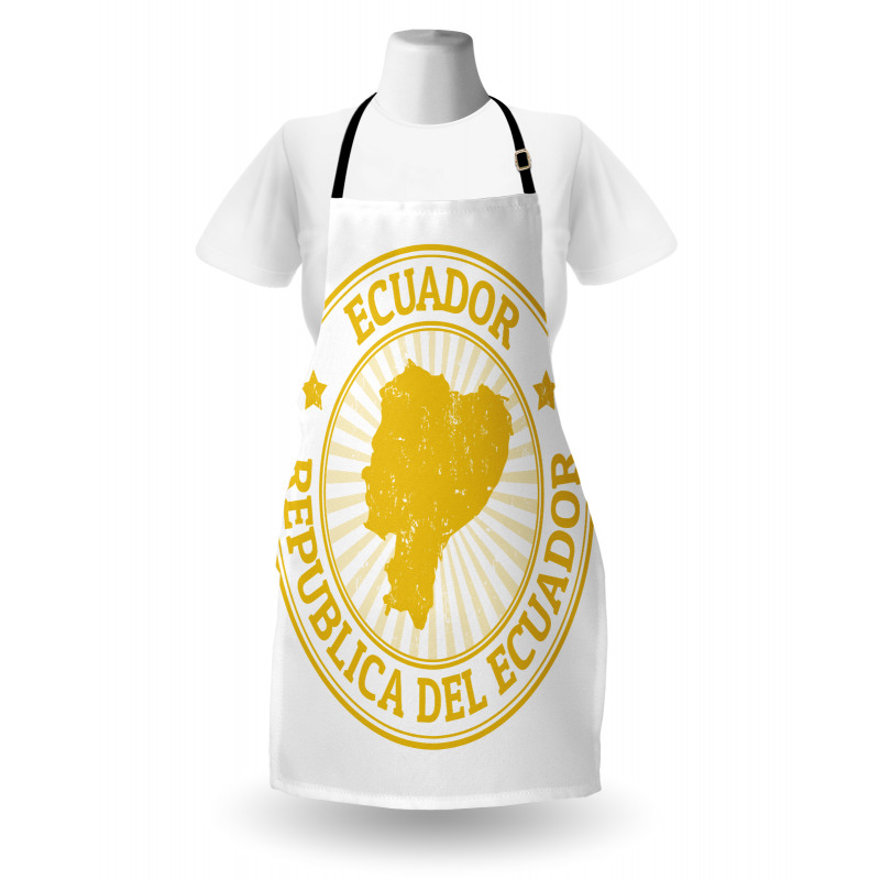 Retro Republica Del Ecuador Apron