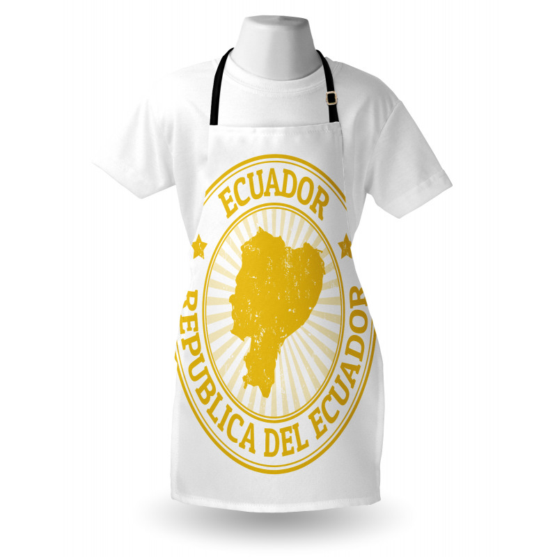 Retro Republica Del Ecuador Apron