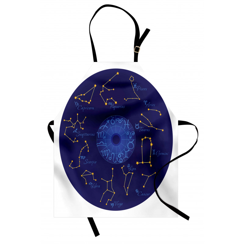 Round Shape Astrology Map Apron