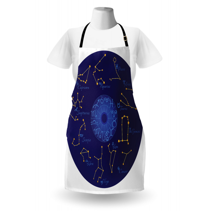 Round Shape Astrology Map Apron